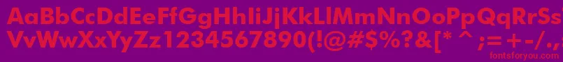 FuturaBoldBt Font – Red Fonts on Purple Background
