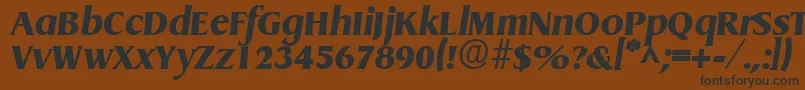 GriffonExtraboldItalic Font – Black Fonts on Brown Background