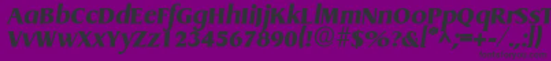 GriffonExtraboldItalic Font – Black Fonts on Purple Background