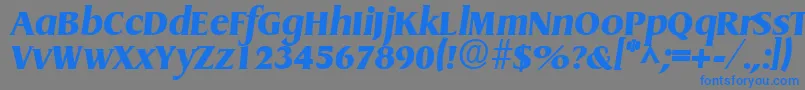 GriffonExtraboldItalic Font – Blue Fonts on Gray Background