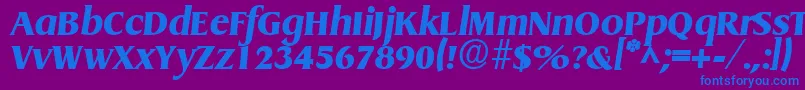 GriffonExtraboldItalic Font – Blue Fonts on Purple Background