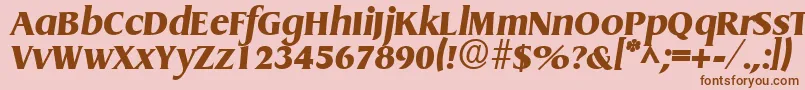 Подробнее о шрифте GriffonExtraboldItalic Шрифт GriffonExtraboldItalic – коричневые шрифты на розовом фоне