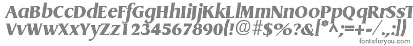 GriffonExtraboldItalic Font – Gray Fonts on White Background