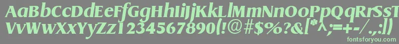 GriffonExtraboldItalic-Schriftart – Grüne Schriften auf grauem Hintergrund