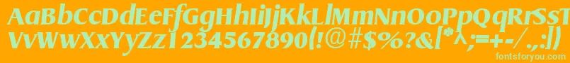Więcej informacji o czcionce GriffonExtraboldItalic Czcionka GriffonExtraboldItalic – zielone czcionki na pomarańczowym tle