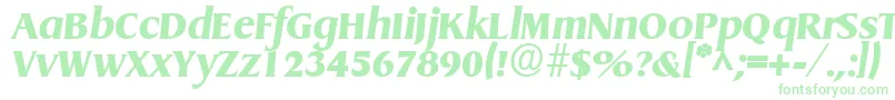 Czcionka GriffonExtraboldItalic – zielone czcionki