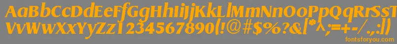 Lisätietoja GriffonExtraboldItalic-fontista GriffonExtraboldItalic-fontti – oranssit fontit harmaalla taustalla