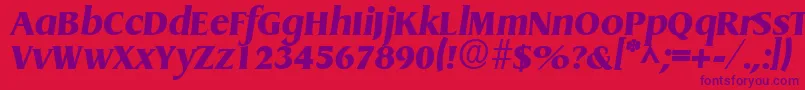 GriffonExtraboldItalic Font – Purple Fonts on Red Background