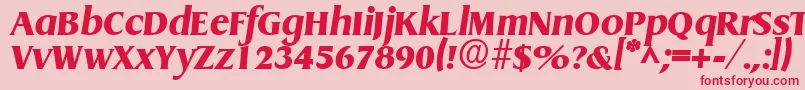 Шрифт GriffonExtraboldItalic – красные шрифты на розовом фоне