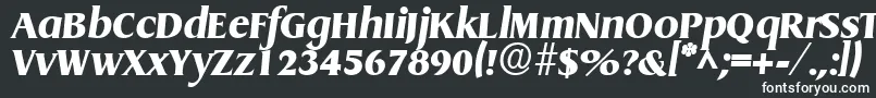 GriffonExtraboldItalic-fontti – valkoiset fontit