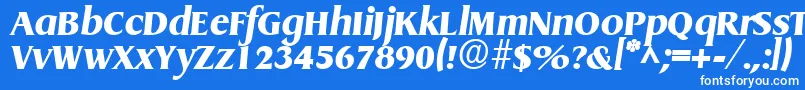 More about GriffonExtraboldItalic Font GriffonExtraboldItalic Font – White Fonts on Blue Background