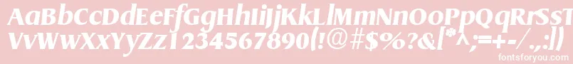 フォントGriffonExtraboldItalic – ピンクの背景に白い文字