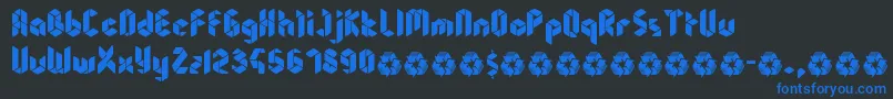 Sheandy Font – Blue Fonts on Black Background