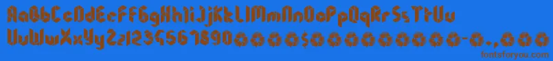 Подробнее о шрифте Sheandy Шрифт Sheandy – коричневые шрифты на синем фоне
