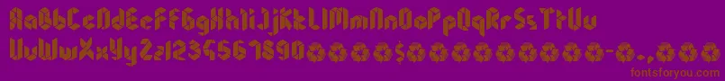 Sheandy Font – Brown Fonts on Purple Background