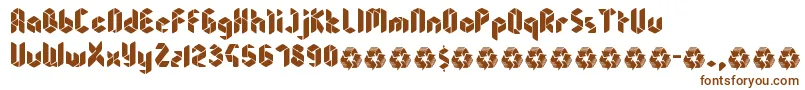 Sheandy-fontti – ruskeat fontit valkoisella taustalla