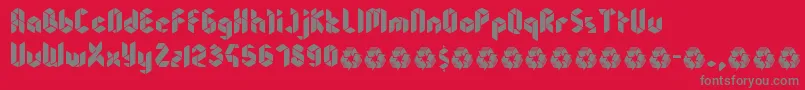 fuente Sheandy – Fuentes Grises Sobre Fondo Rojo