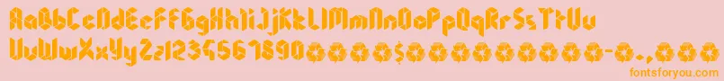 Sheandy Font – Orange Fonts on Pink Background