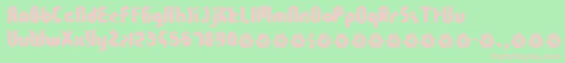 フォントSheandy – 緑の背景にピンクのフォント