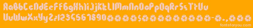 Sheandy Font – Pink Fonts on Orange Background