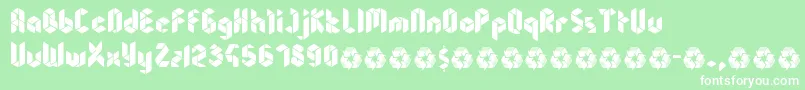 Sheandy Font – White Fonts on Green Background