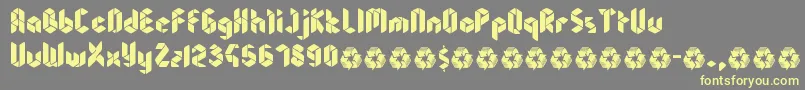 Sheandy-fontti – keltaiset fontit harmaalla taustalla
