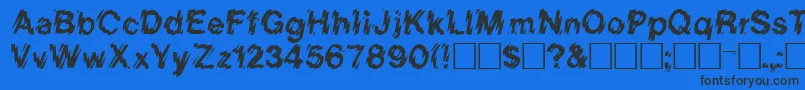 LincolnRegular Font – Black Fonts on Blue Background