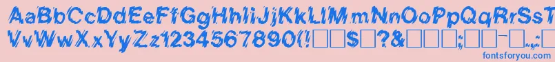 LincolnRegular Font – Blue Fonts on Pink Background