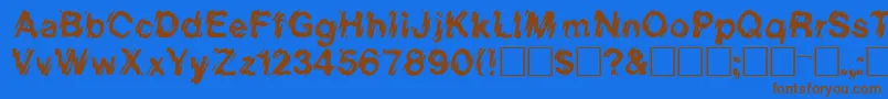 LincolnRegular Font – Brown Fonts on Blue Background