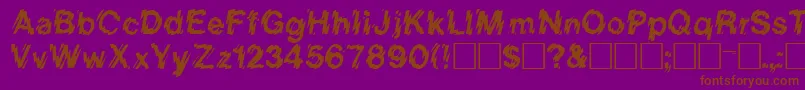 LincolnRegular Font – Brown Fonts on Purple Background