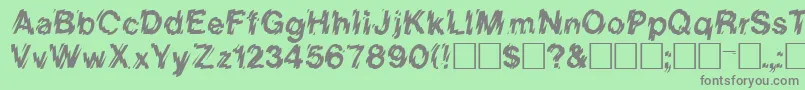 フォントLincolnRegular – 緑の背景に灰色の文字