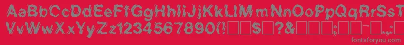 LincolnRegular Font – Gray Fonts on Red Background