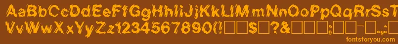 LincolnRegular Font – Orange Fonts on Brown Background