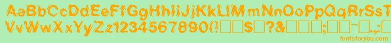 LincolnRegular Font – Orange Fonts on Green Background