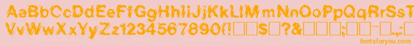 LincolnRegular Font – Orange Fonts on Pink Background