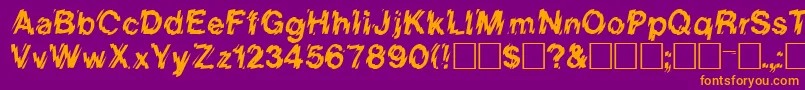 LincolnRegular Font – Orange Fonts on Purple Background