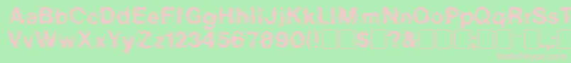 フォントLincolnRegular – 緑の背景にピンクのフォント