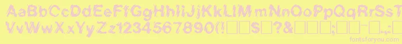 LincolnRegular Font – Pink Fonts on Yellow Background