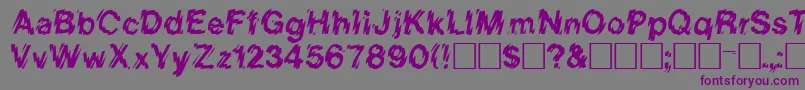 LincolnRegular Font – Purple Fonts on Gray Background