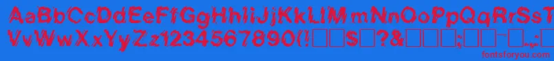 LincolnRegular Font – Red Fonts on Blue Background