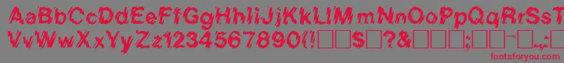 LincolnRegular Font – Red Fonts on Gray Background