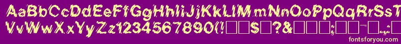 LincolnRegular Font – Yellow Fonts on Purple Background