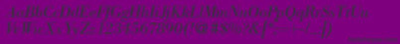 ModernbodoniRegularitalic Font – Black Fonts on Purple Background