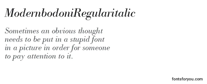 ModernbodoniRegularitalic Font