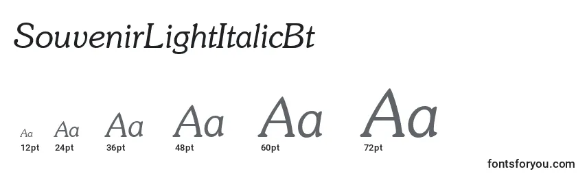 SouvenirLightItalicBt Font Sizes
