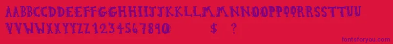 AztecHipster Font – Purple Fonts on Red Background