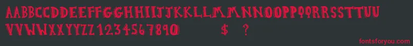 AztecHipster Font – Red Fonts on Black Background