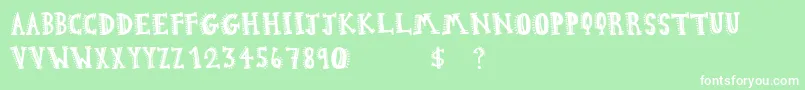 AztecHipster Font – White Fonts on Green Background