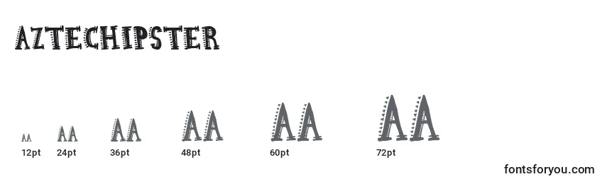 Размеры шрифта AztecHipster