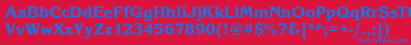 KingstonXboldRegular Font – Blue Fonts on Red Background